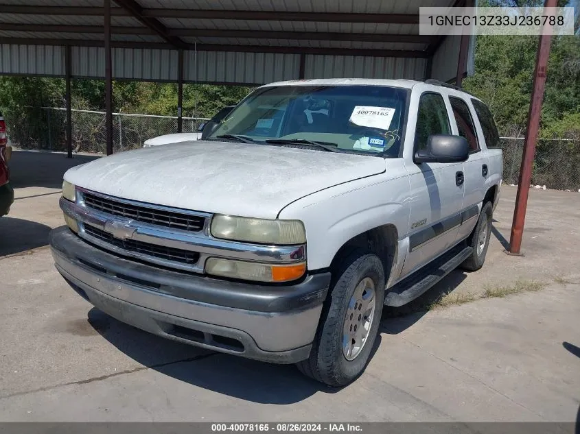 2003 Chevrolet Tahoe Ls VIN: 1GNEC13Z33J236788 Lot: 40078165