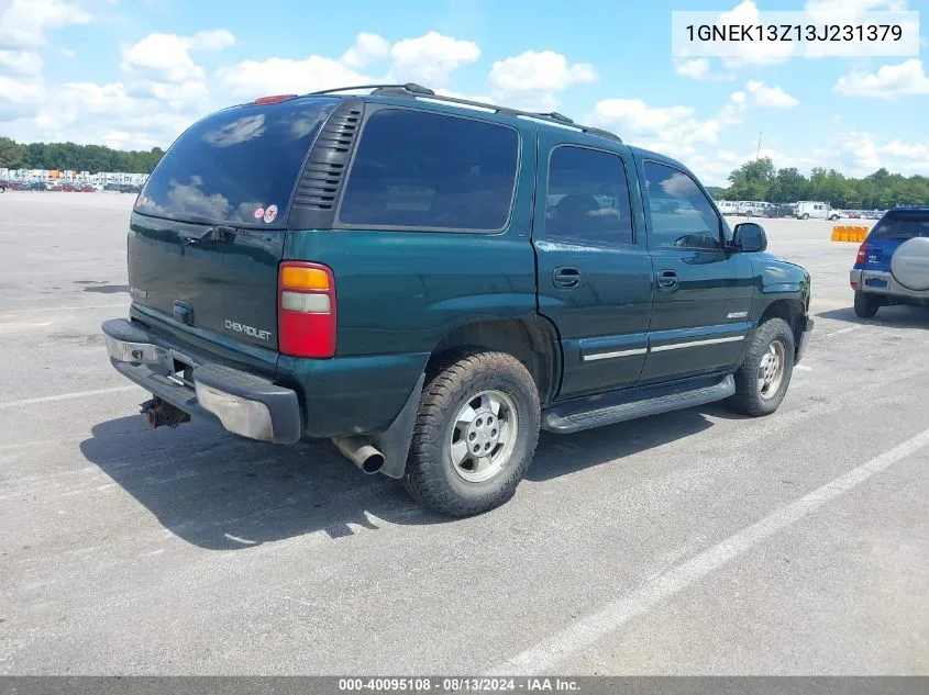 2003 Chevrolet Tahoe Lt VIN: 1GNEK13Z13J231379 Lot: 40095108