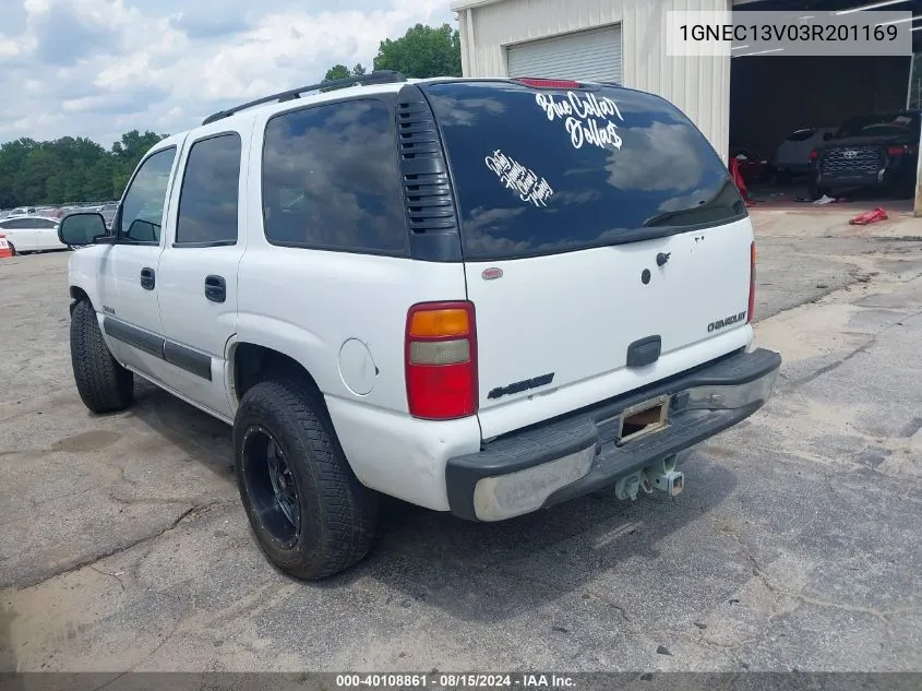 2003 Chevrolet Tahoe Ls VIN: 1GNEC13V03R201169 Lot: 40108861