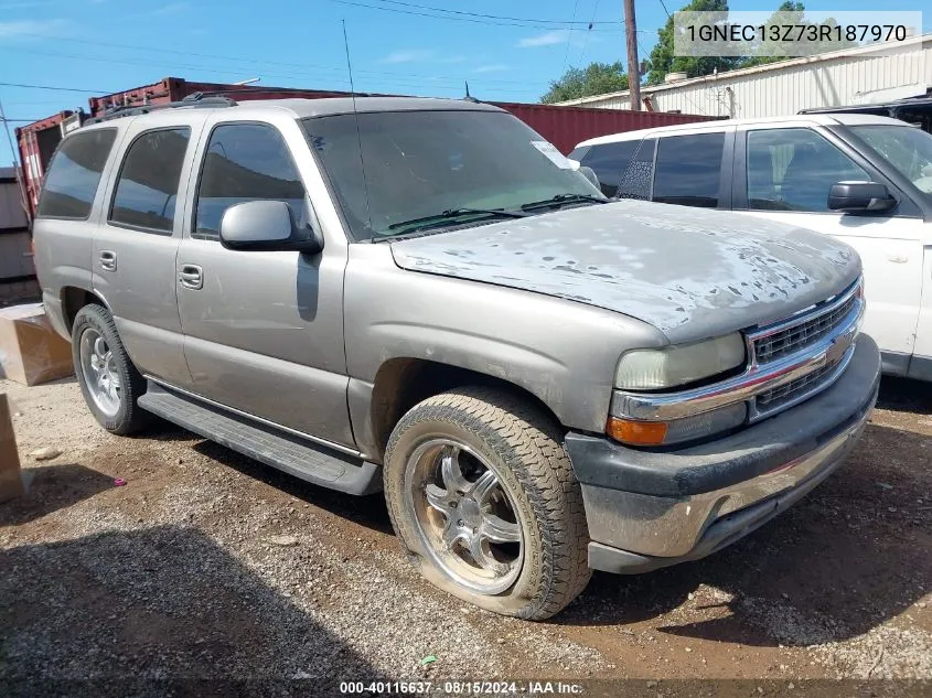 2003 Chevrolet Tahoe Lt VIN: 1GNEC13Z73R187970 Lot: 40116637