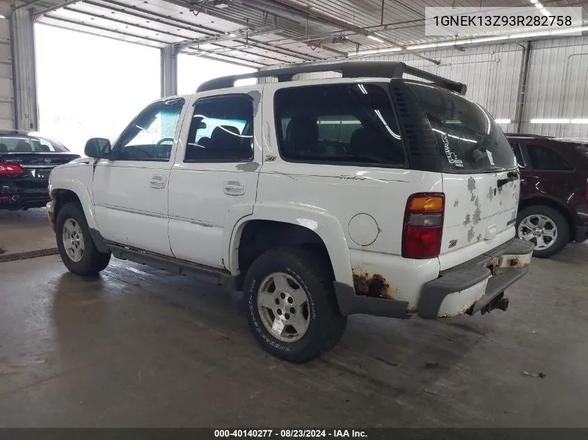 2003 Chevrolet Tahoe Z71 VIN: 1GNEK13Z93R282758 Lot: 40140277