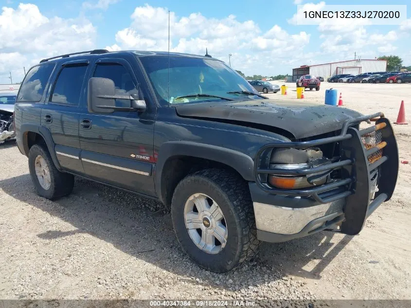 2003 Chevrolet Tahoe Lt VIN: 1GNEC13Z33J270200 Lot: 40347384