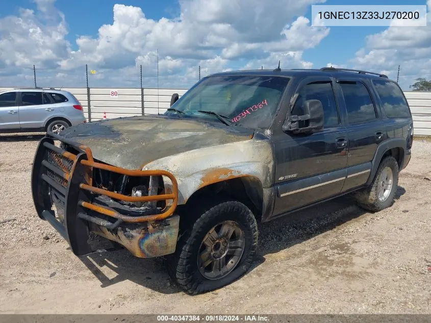 2003 Chevrolet Tahoe Lt VIN: 1GNEC13Z33J270200 Lot: 40347384