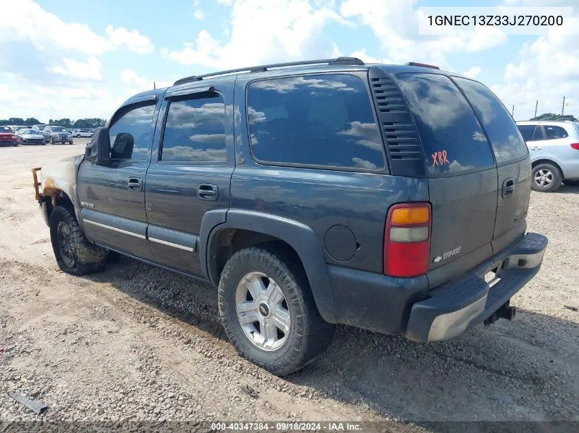 2003 Chevrolet Tahoe Lt VIN: 1GNEC13Z33J270200 Lot: 40347384