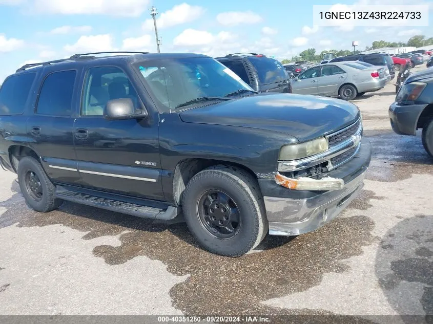 2003 Chevrolet Tahoe Ls VIN: 1GNEC13Z43R224733 Lot: 40351280