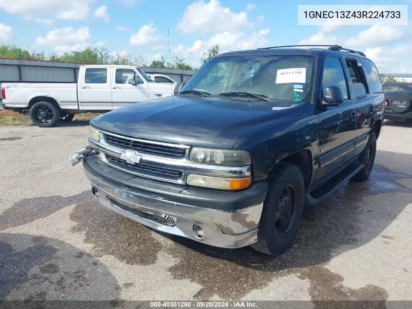 2003 Chevrolet Tahoe Ls VIN: 1GNEC13Z43R224733 Lot: 40351280