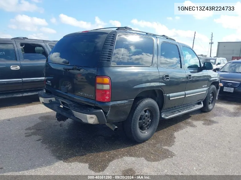 2003 Chevrolet Tahoe Ls VIN: 1GNEC13Z43R224733 Lot: 40351280