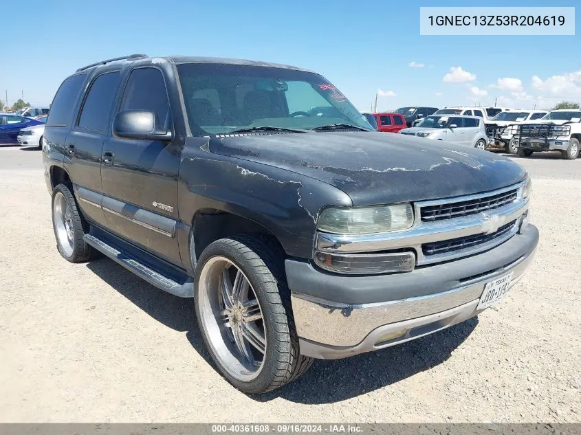 1GNEC13Z53R204619 2003 Chevrolet Tahoe Ls