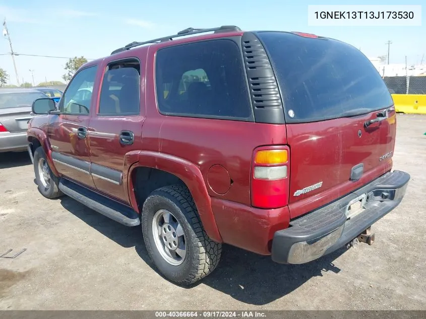 2003 Chevrolet Tahoe Ls VIN: 1GNEK13T13J173530 Lot: 40366664