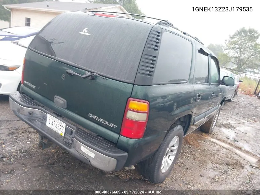 2003 Chevrolet Tahoe Ls VIN: 1GNEK13Z23J179535 Lot: 40376609