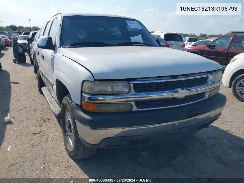 1GNEC13Z13R196793 2003 Chevrolet Tahoe Lt