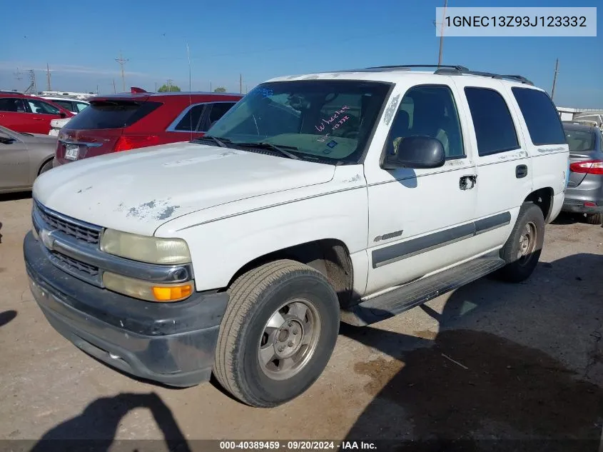 1GNEC13Z93J123332 2003 Chevrolet Tahoe Ls