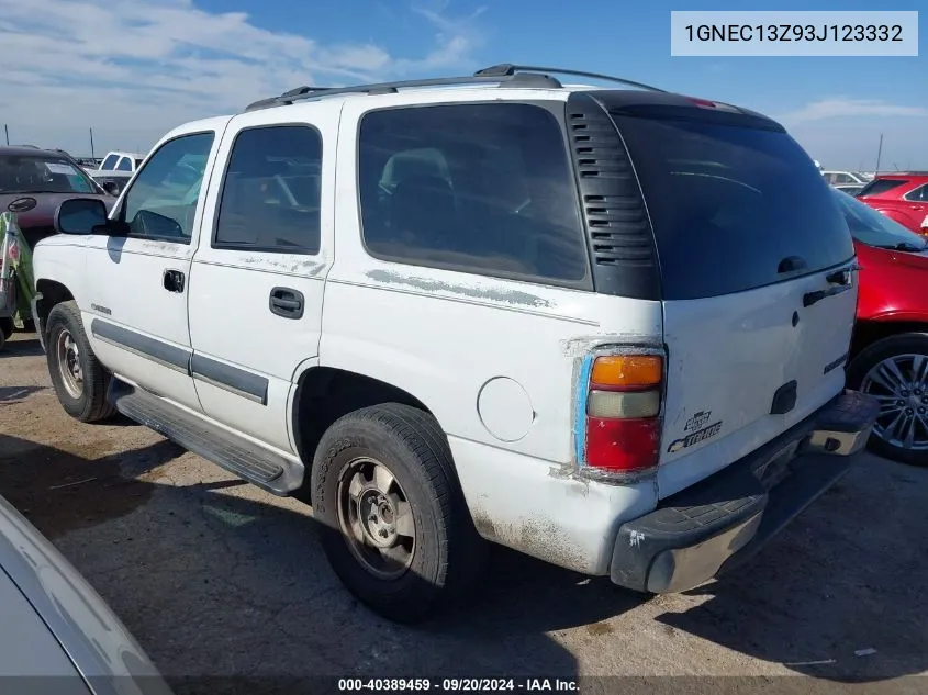 1GNEC13Z93J123332 2003 Chevrolet Tahoe Ls