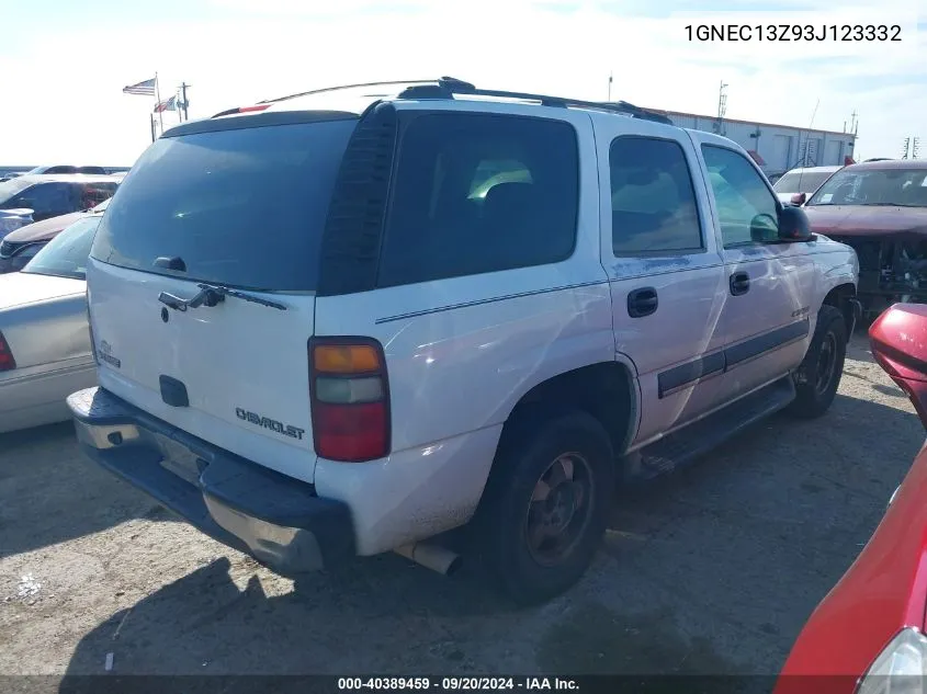 1GNEC13Z93J123332 2003 Chevrolet Tahoe Ls