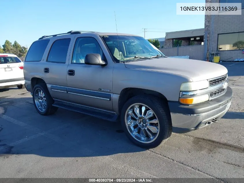 2003 Chevrolet Tahoe K1500 VIN: 1GNEK13V83J116369 Lot: 40393704