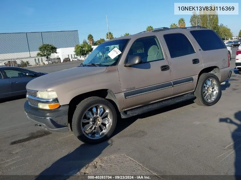 2003 Chevrolet Tahoe K1500 VIN: 1GNEK13V83J116369 Lot: 40393704