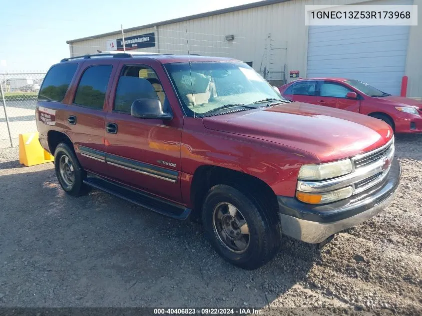 2003 Chevrolet Tahoe Ls VIN: 1GNEC13Z53R173968 Lot: 40406823