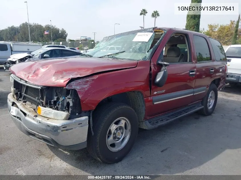 1GNEC13V13R217641 2003 Chevrolet Tahoe Ls