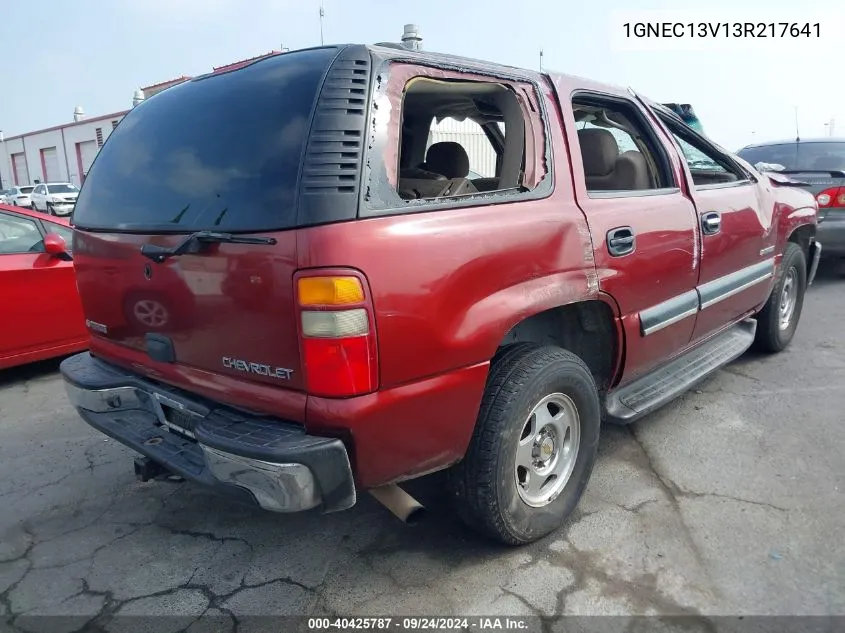 2003 Chevrolet Tahoe Ls VIN: 1GNEC13V13R217641 Lot: 40425787