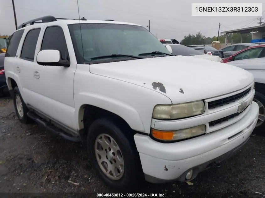 2003 Chevrolet Tahoe Z71 VIN: 1GNEK13ZX3R312303 Lot: 40453812