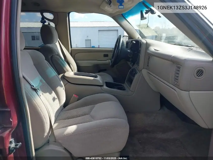 1GNEK13Z53J148926 2003 Chevrolet Tahoe Ls