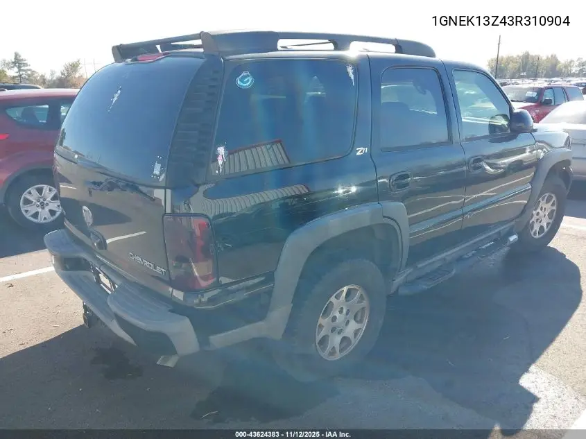 1GNEK13Z43R310904 2003 Chevrolet Tahoe Z71