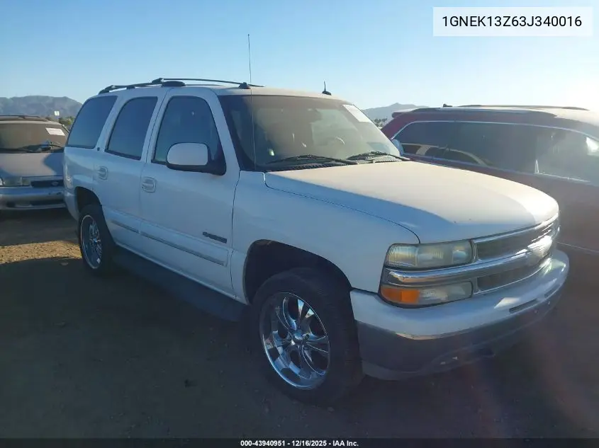1GNEK13Z63J340016 2003 Chevrolet Tahoe Lt