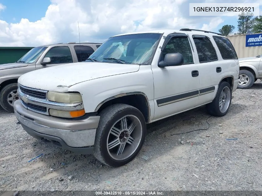 2004 Chevrolet Tahoe Ls VIN: 1GNEK13Z74R296921 Lot: 39432510