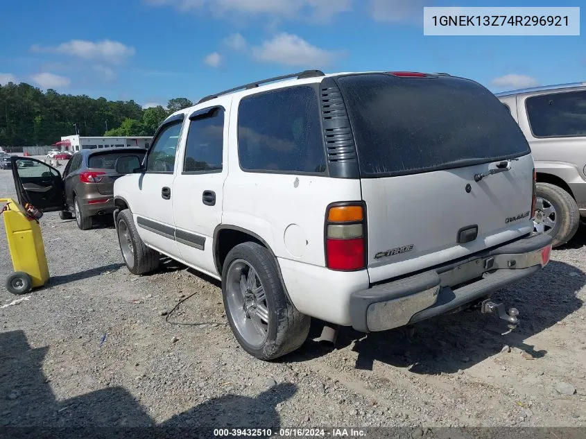 2004 Chevrolet Tahoe Ls VIN: 1GNEK13Z74R296921 Lot: 39432510