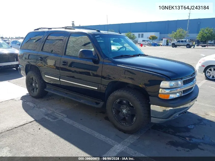 2004 Chevrolet Tahoe Lt VIN: 1GNEK13T64J243184 Lot: 39600978