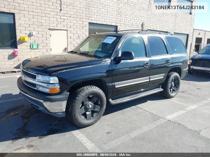 2004 Chevrolet Tahoe Lt VIN: 1GNEK13T64J243184 Lot: 39600978