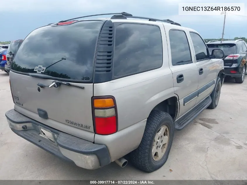 2004 Chevrolet Tahoe Ls VIN: 1GNEC13Z64R186570 Lot: 39917714