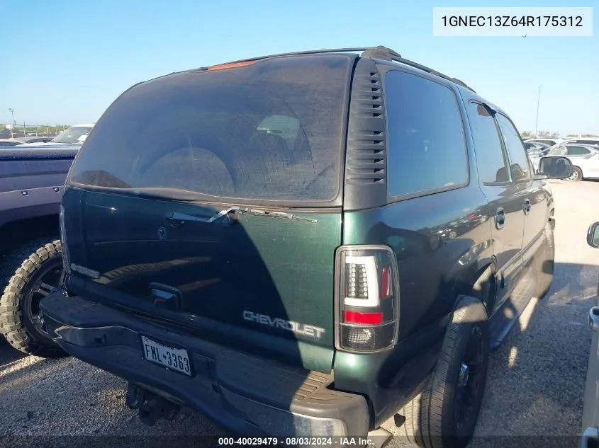 2004 Chevrolet Tahoe Lt VIN: 1GNEC13Z64R175312 Lot: 40029479