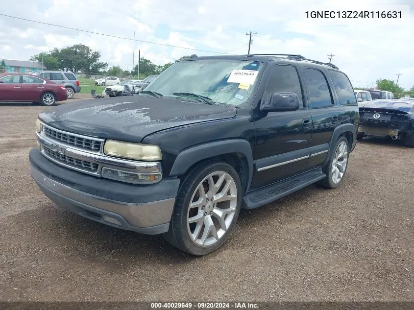 2004 Chevrolet Tahoe C1500 VIN: 1GNEC13Z24R116631 Lot: 40029649