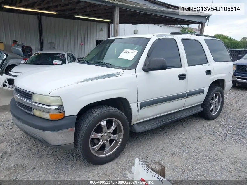 2004 Chevrolet Tahoe Ls VIN: 1GNEC13V54J105814 Lot: 40052370