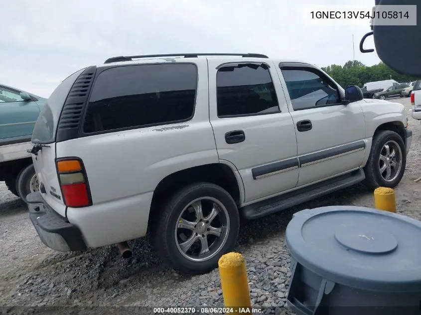 2004 Chevrolet Tahoe Ls VIN: 1GNEC13V54J105814 Lot: 40052370