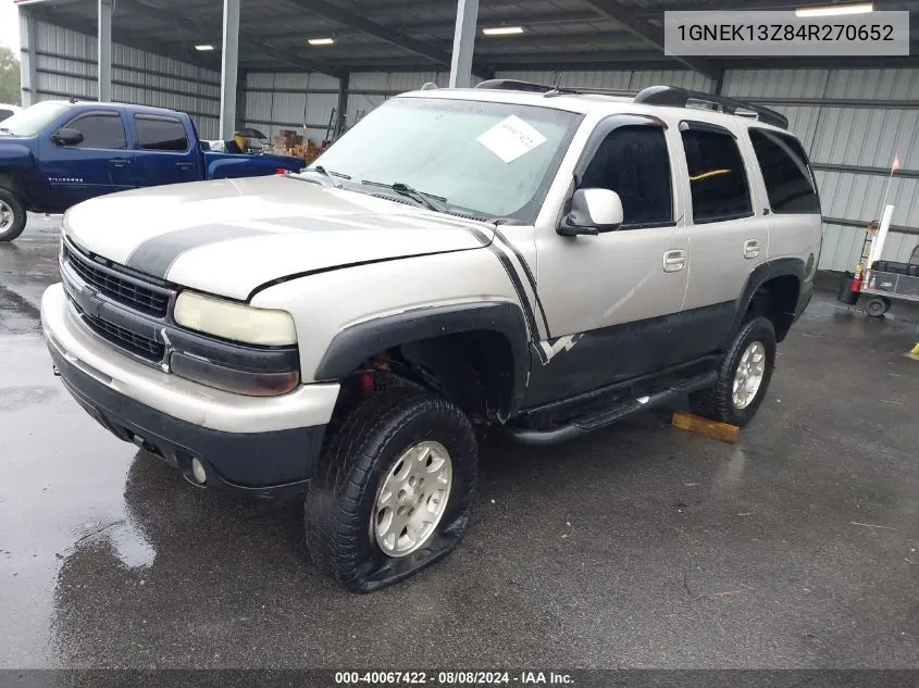 2004 Chevrolet Tahoe Z71 VIN: 1GNEK13Z84R270652 Lot: 40067422