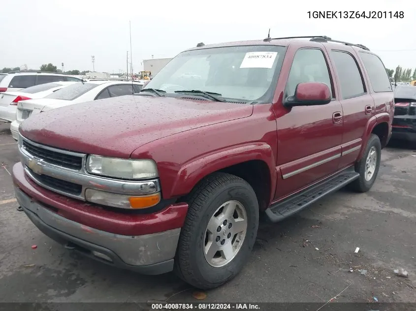 2004 Chevrolet Tahoe Ls/Lt/Z71 VIN: 1GNEK13Z64J201148 Lot: 40087834