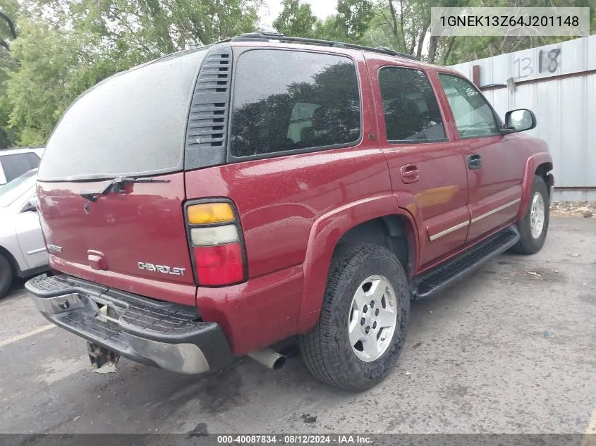 2004 Chevrolet Tahoe Ls/Lt/Z71 VIN: 1GNEK13Z64J201148 Lot: 40087834