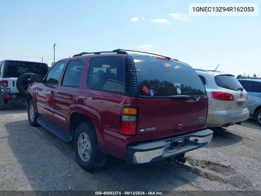 2004 Chevrolet Tahoe C1500 VIN: 1GNEC13Z94R162053 Lot: 40093274