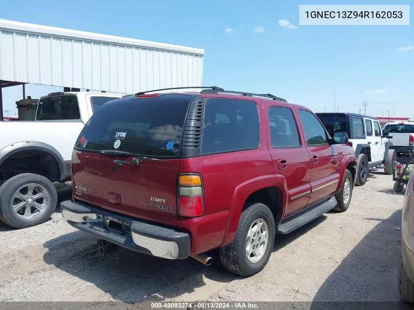 2004 Chevrolet Tahoe C1500 VIN: 1GNEC13Z94R162053 Lot: 40093274