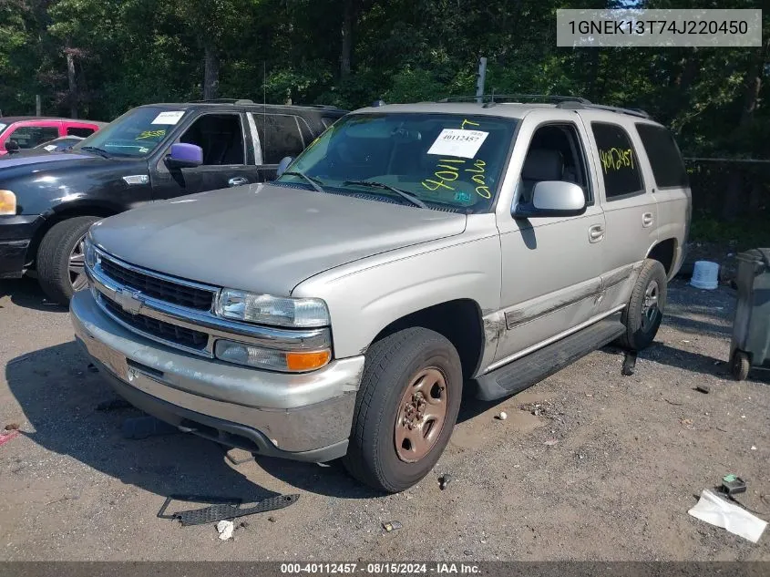 1GNEK13T74J220450 2004 Chevrolet Tahoe Lt