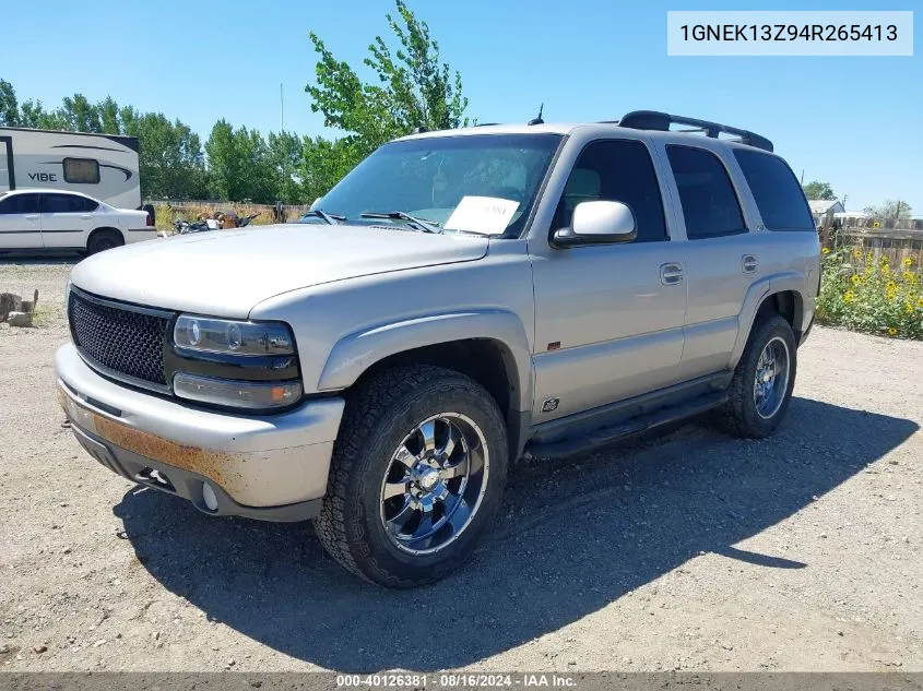 2004 Chevrolet Tahoe Z71 VIN: 1GNEK13Z94R265413 Lot: 40126381