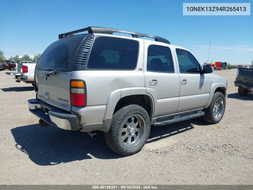 2004 Chevrolet Tahoe Z71 VIN: 1GNEK13Z94R265413 Lot: 40126381