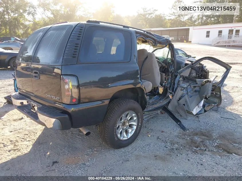 2004 Chevrolet Tahoe Ls VIN: 1GNEC13V04R215459 Lot: 40184229