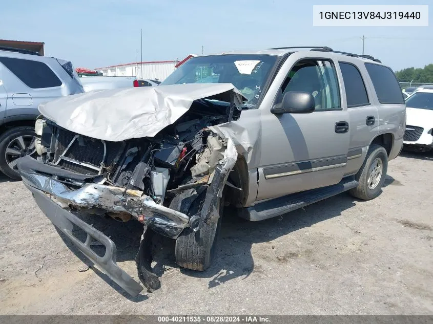 2004 Chevrolet Tahoe Ls VIN: 1GNEC13V84J319440 Lot: 40211535