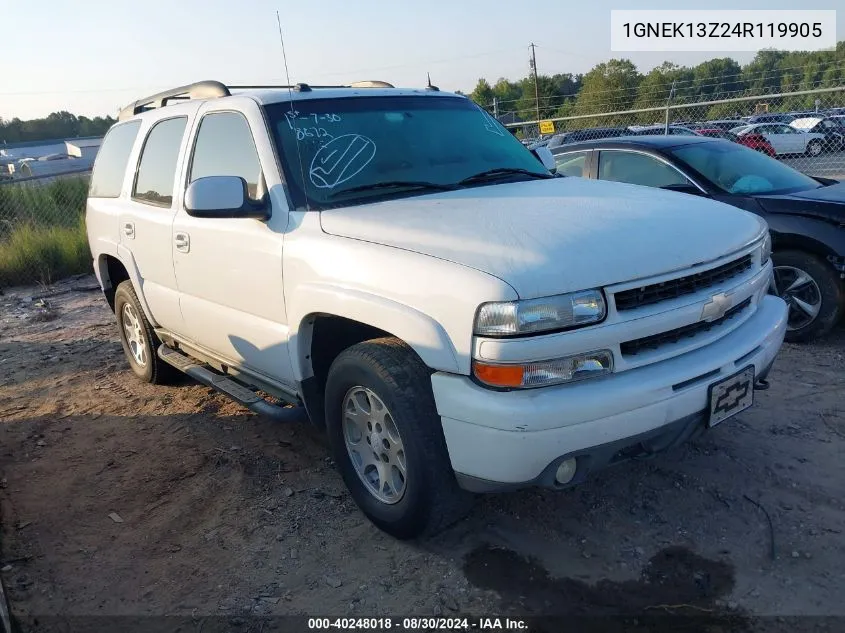 2004 Chevrolet Tahoe Z71 VIN: 1GNEK13Z24R119905 Lot: 40248018