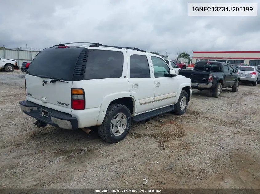 2004 Chevrolet Tahoe C1500 VIN: 1GNEC13Z34J205199 Lot: 40359676