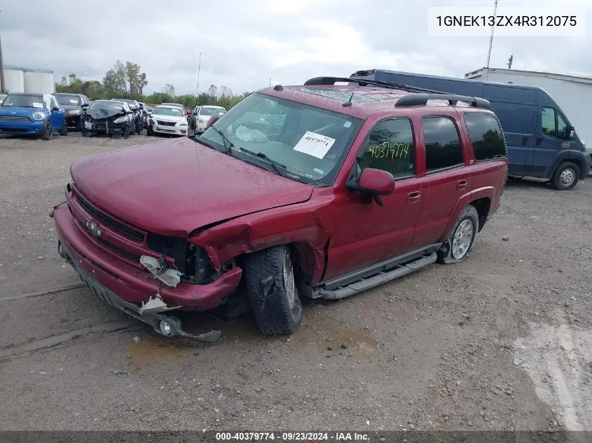 2004 Chevrolet Tahoe Z71 VIN: 1GNEK13ZX4R312075 Lot: 40379774