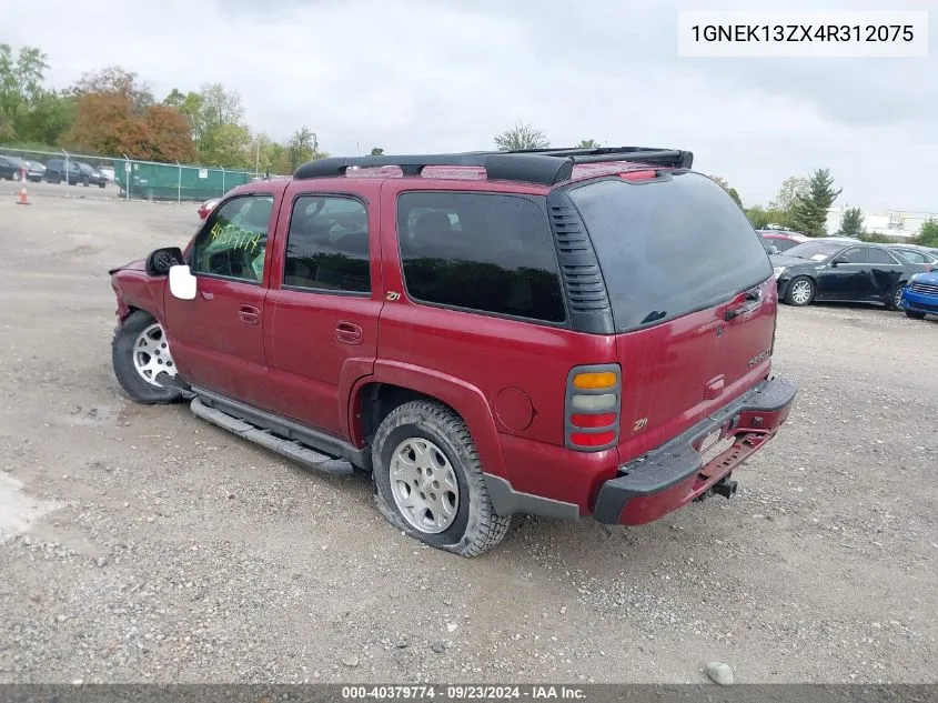 2004 Chevrolet Tahoe Z71 VIN: 1GNEK13ZX4R312075 Lot: 40379774